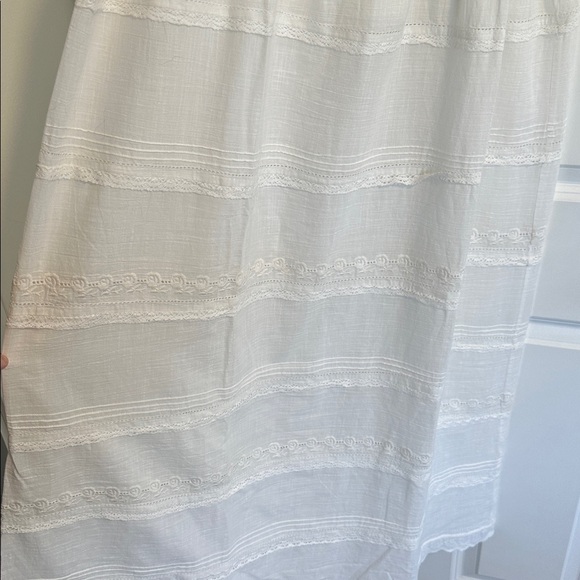 NWT THE GREAT Reverie Lace Trim Cotton Dress in White size M - Picture 9 of 16